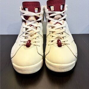 Nike White and Red Athletic Shoes